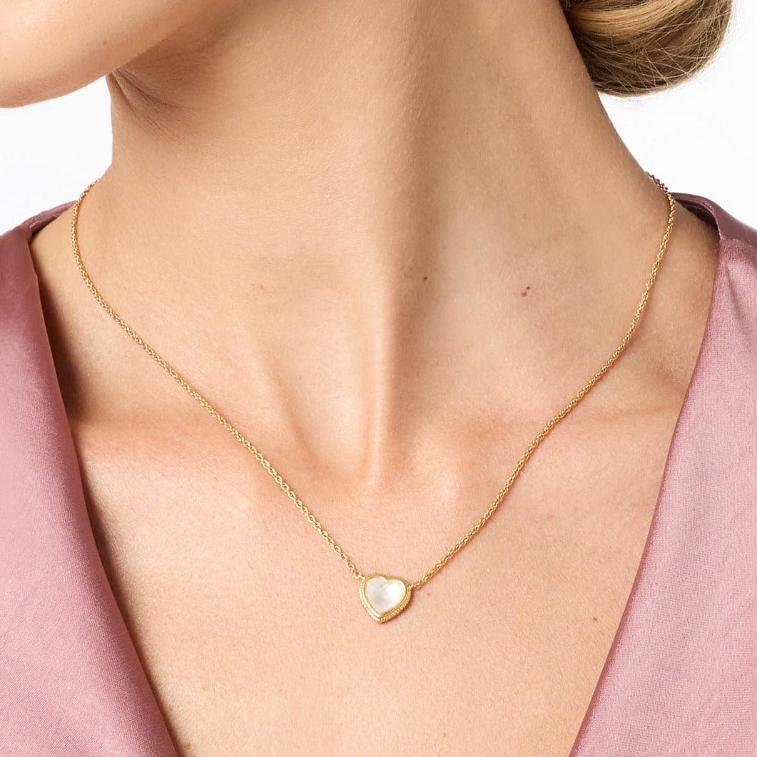 Unicorn Tail Iridescent Heart necklace in Pretty Pink on brass chain — ZULA  Jewelry