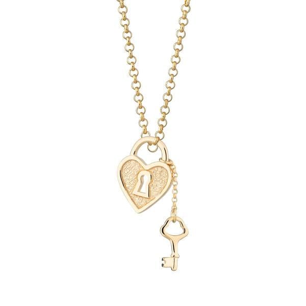 
                      
                        NKL-GPL Heart Shaped Padlock & Key Necklace - 18k Gold Plated
                      
                    