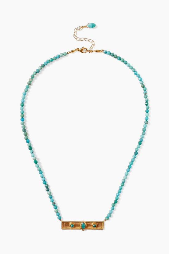 NKL-GPL Helena Bar Necklace in Turquoise