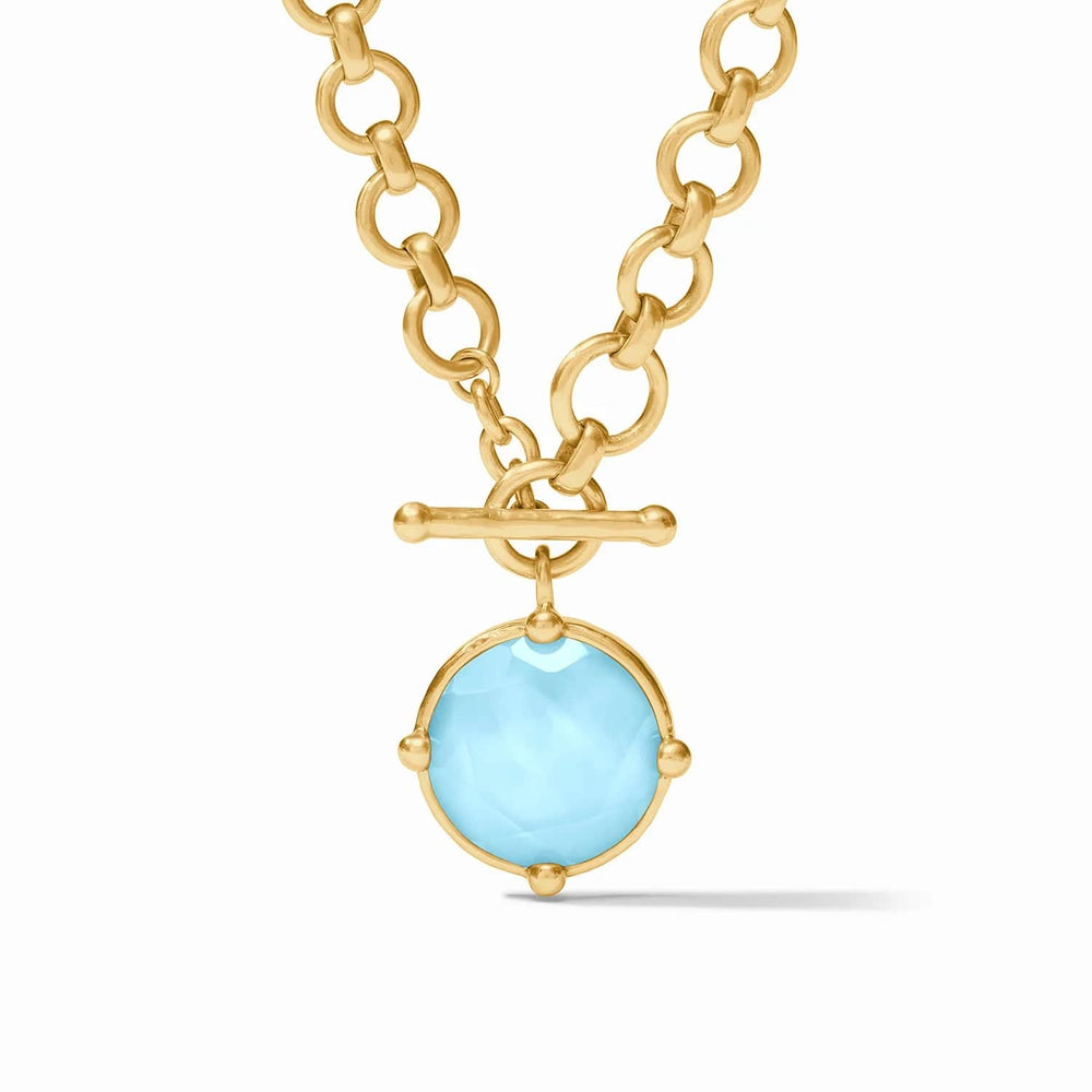 NKL-GPL Iridescent Capri Blue Honeybee Demi Necklace