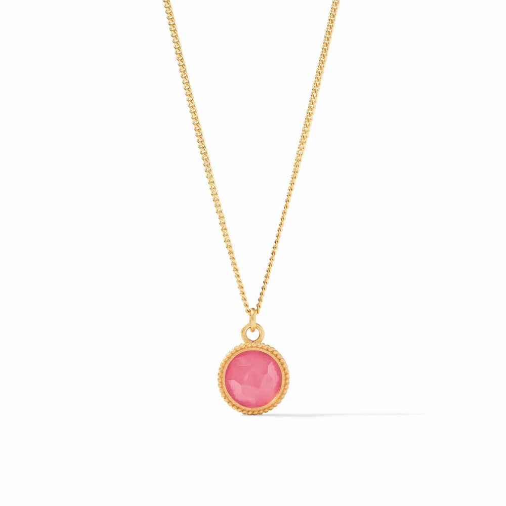 
                      
                        NKL-GPL Iridescent Peony Pink  Fleur-de-Lis Solitaire Necklace
                      
                    