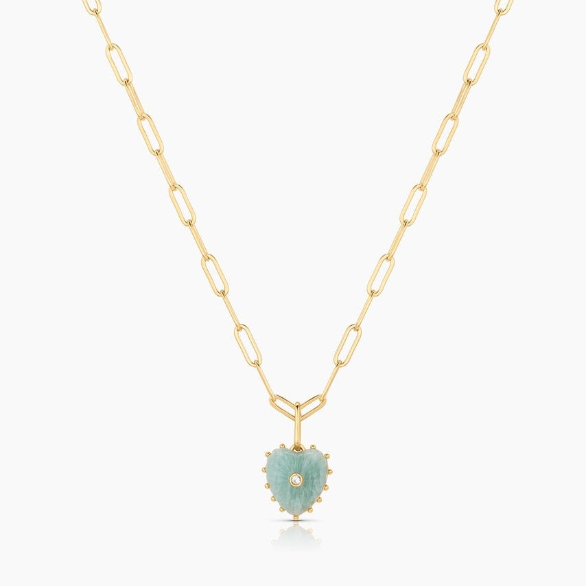 NKL-GPL Isabel Amazonite Heart Necklace