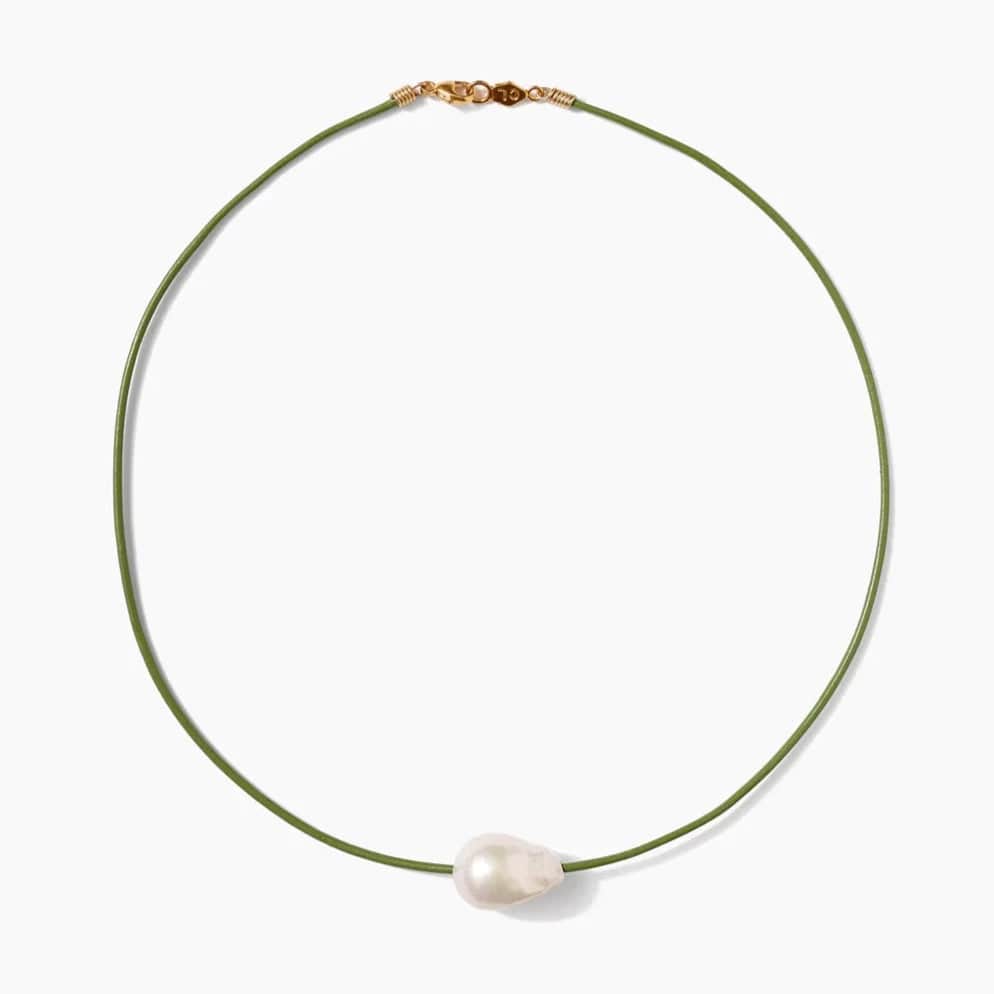 
                      
                        NKL-GPL Isla Pearl Necklace - Apple Green
                      
                    