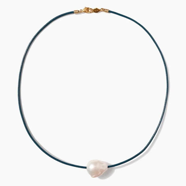 Isla Pearl Necklace - Iris Blue