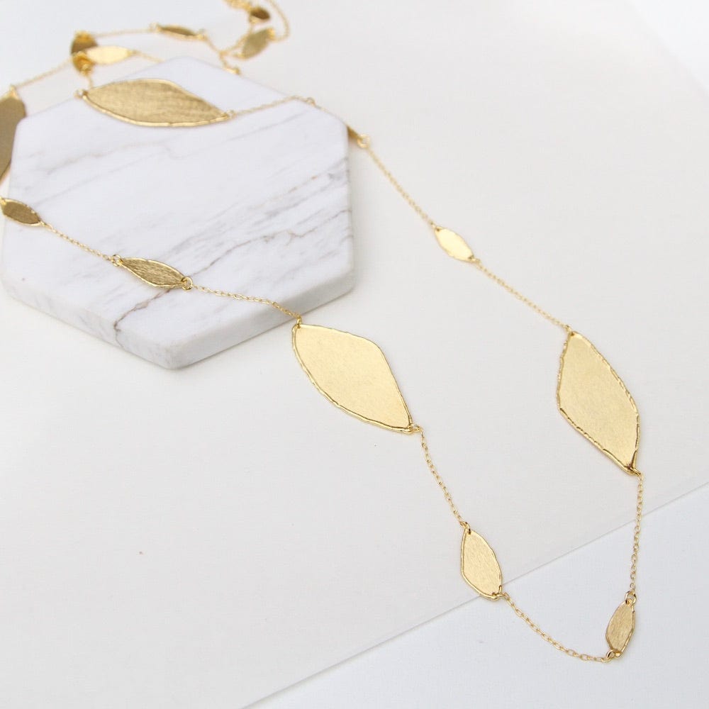 NKL-GPL Juliet Multi Leaves Long Necklace