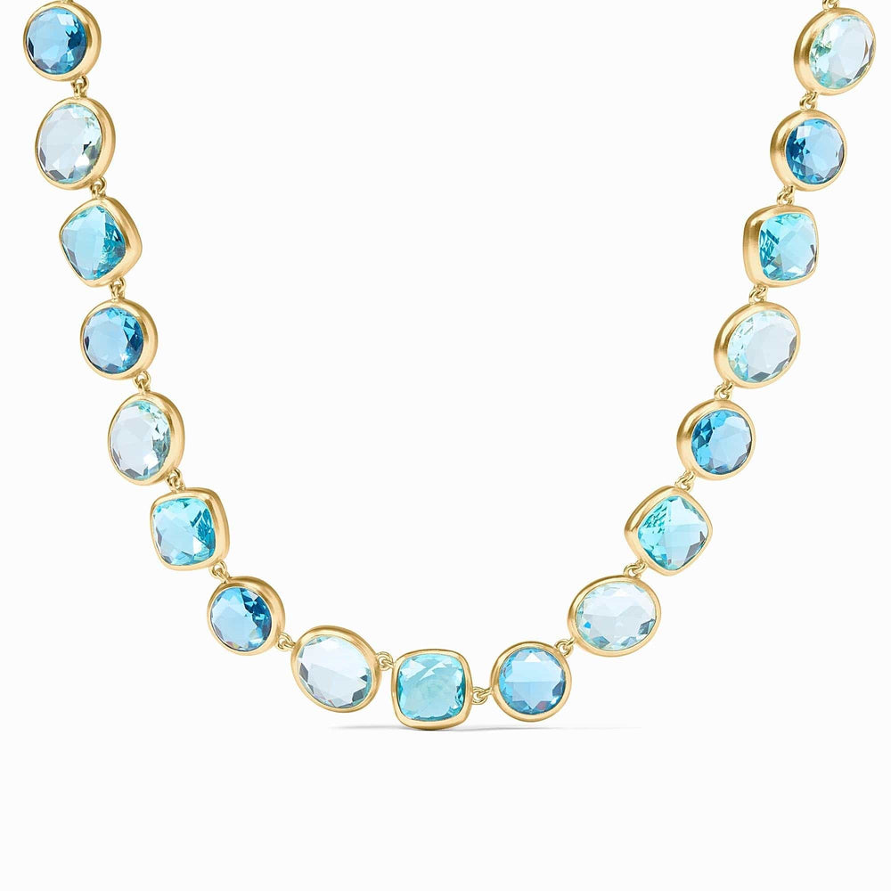 NKL-GPL Kaleidoscope Bahamian Blue Tennis Necklace