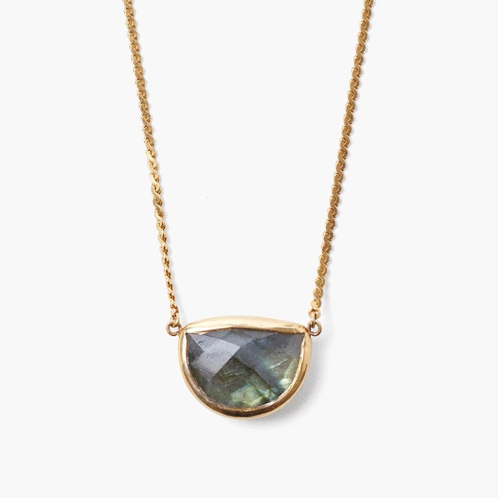 NKL-GPL Labradorite Luna Necklace