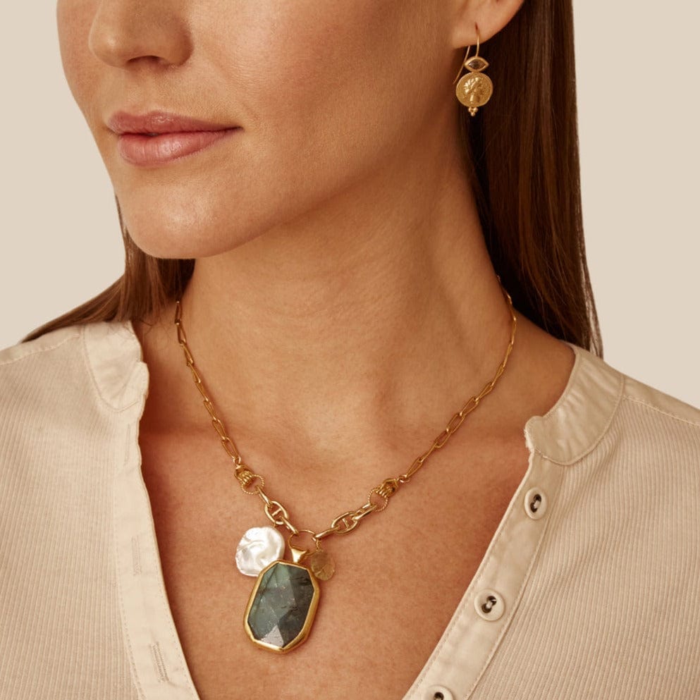 NKL-GPL Labradorite Theta Necklace - Limited Edition