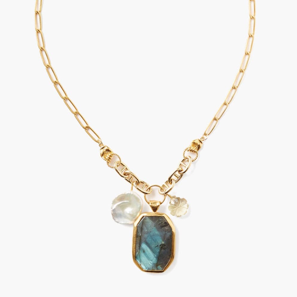 NKL-GPL Labradorite Theta Necklace - Limited Edition