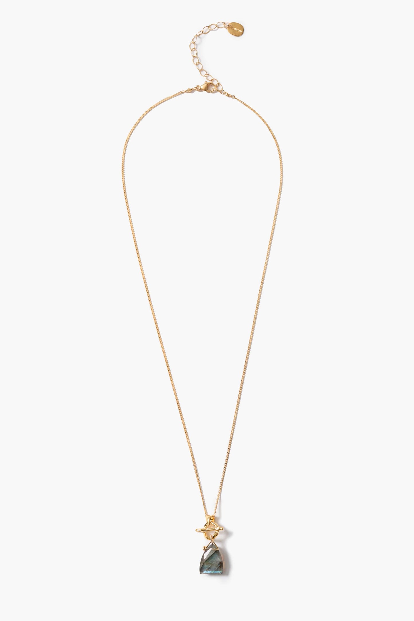 NKL-GPL Labradorite Triangle Necklace