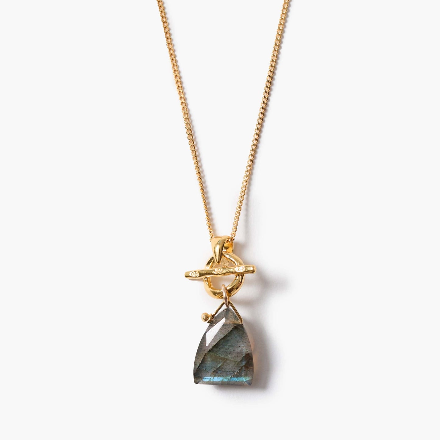 NKL-GPL Labradorite Triangle Necklace