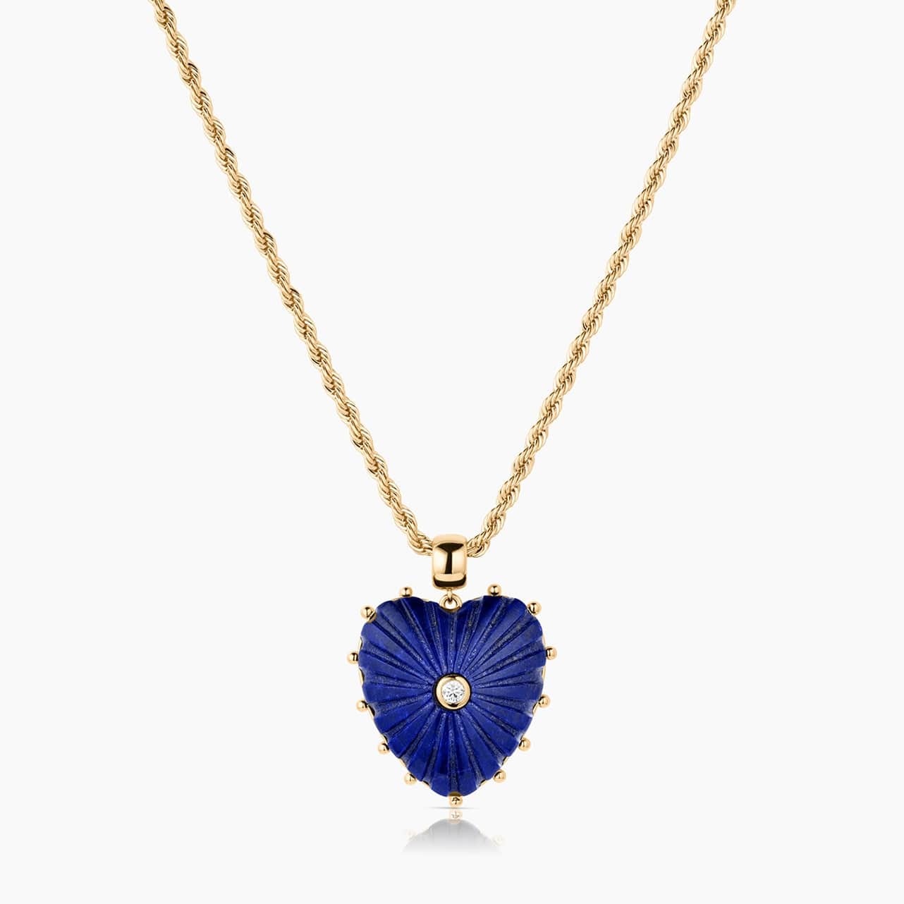 NKL-GPL Lapis Heart Pendant Necklace