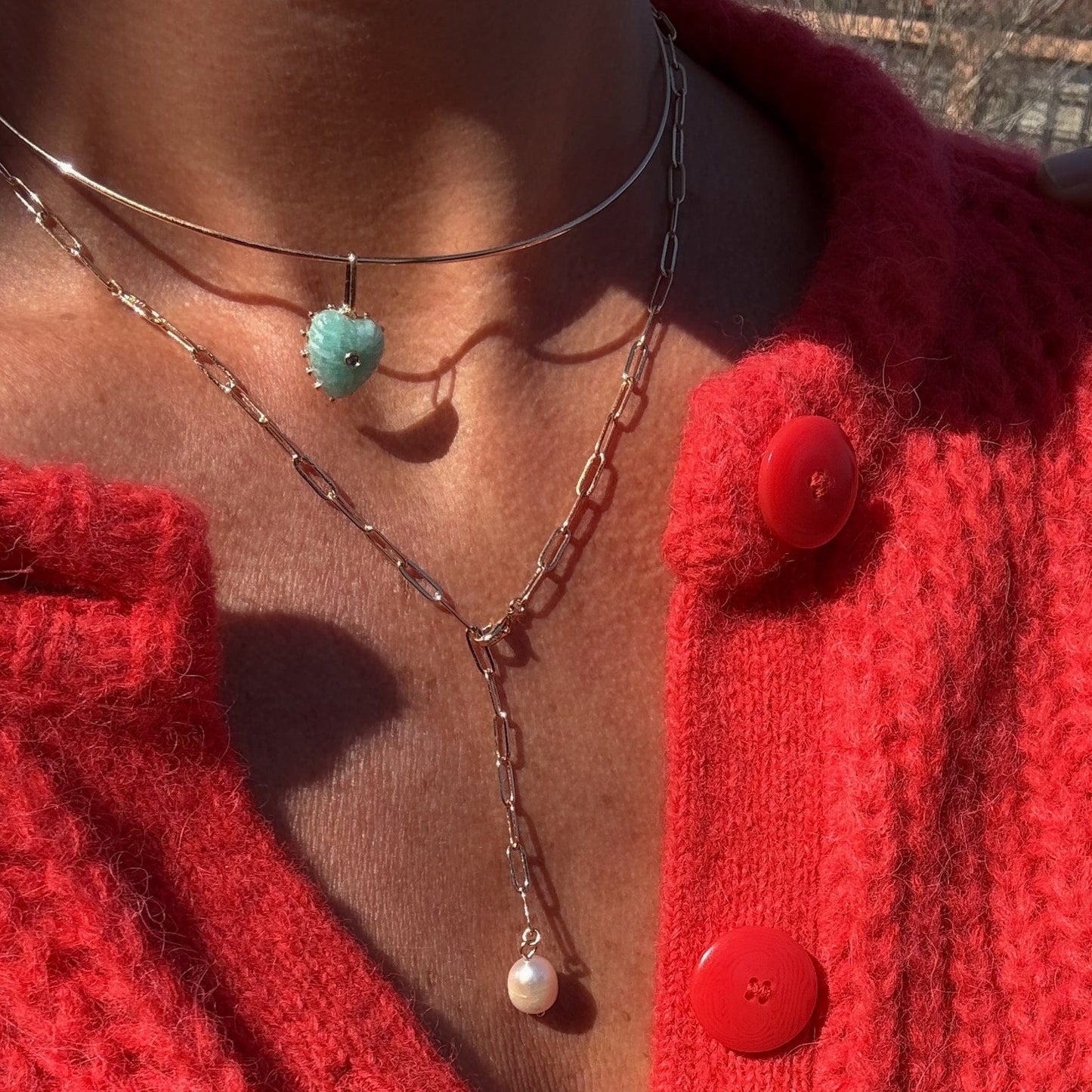 NKL-GPL Lea Pearl Lariat Necklace