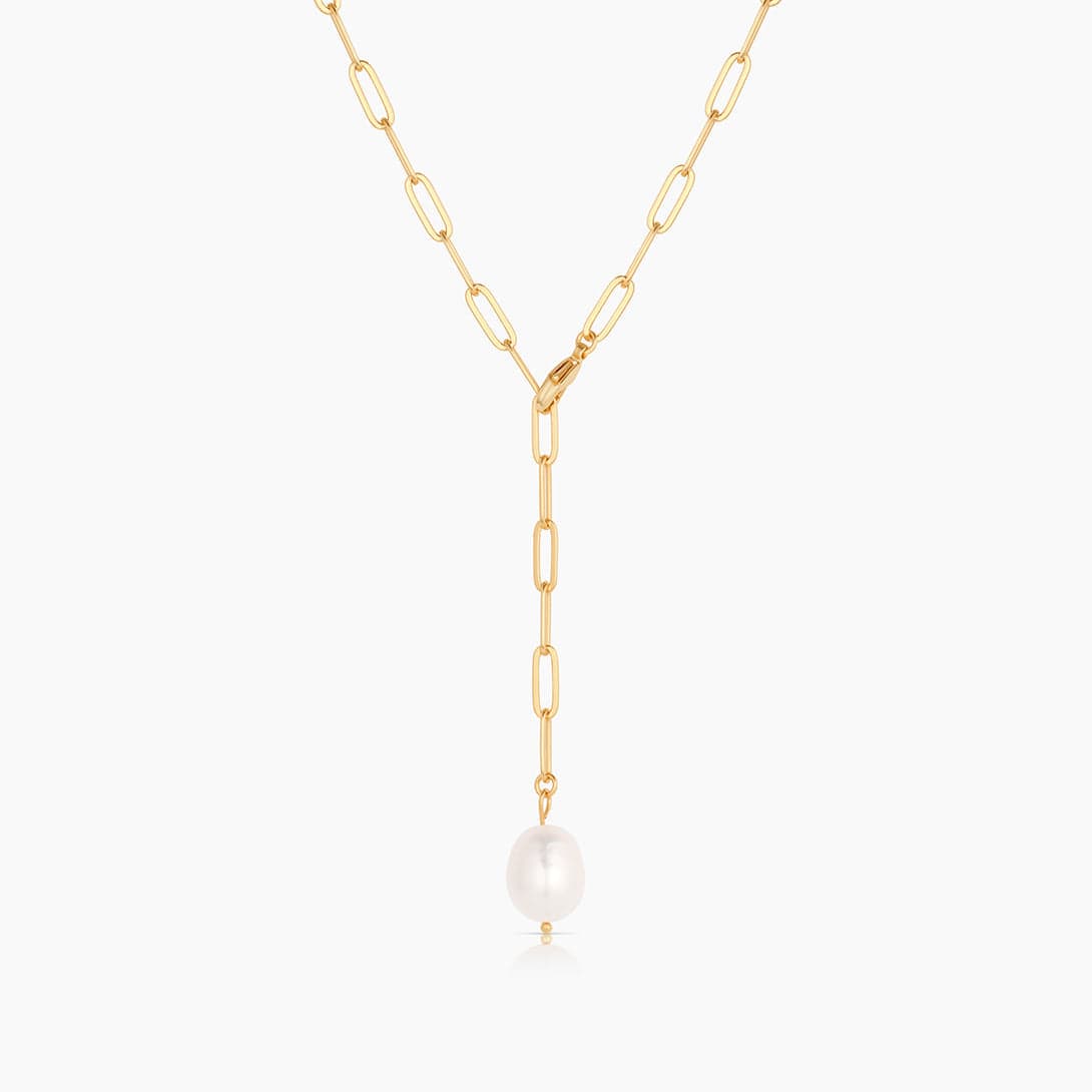 NKL-GPL Lea Pearl Lariat Necklace