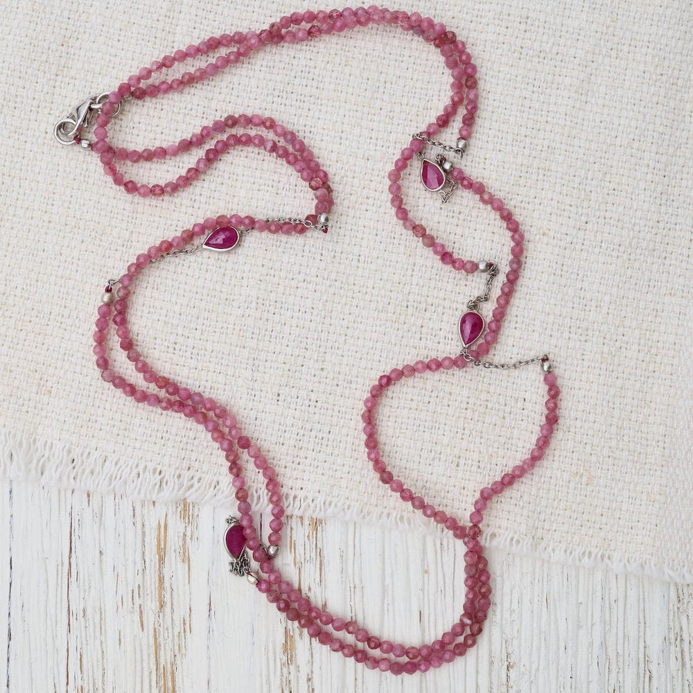 
                      
                        NKL-GPL Long Pink Tourmaline & Ruby Necklace
                      
                    