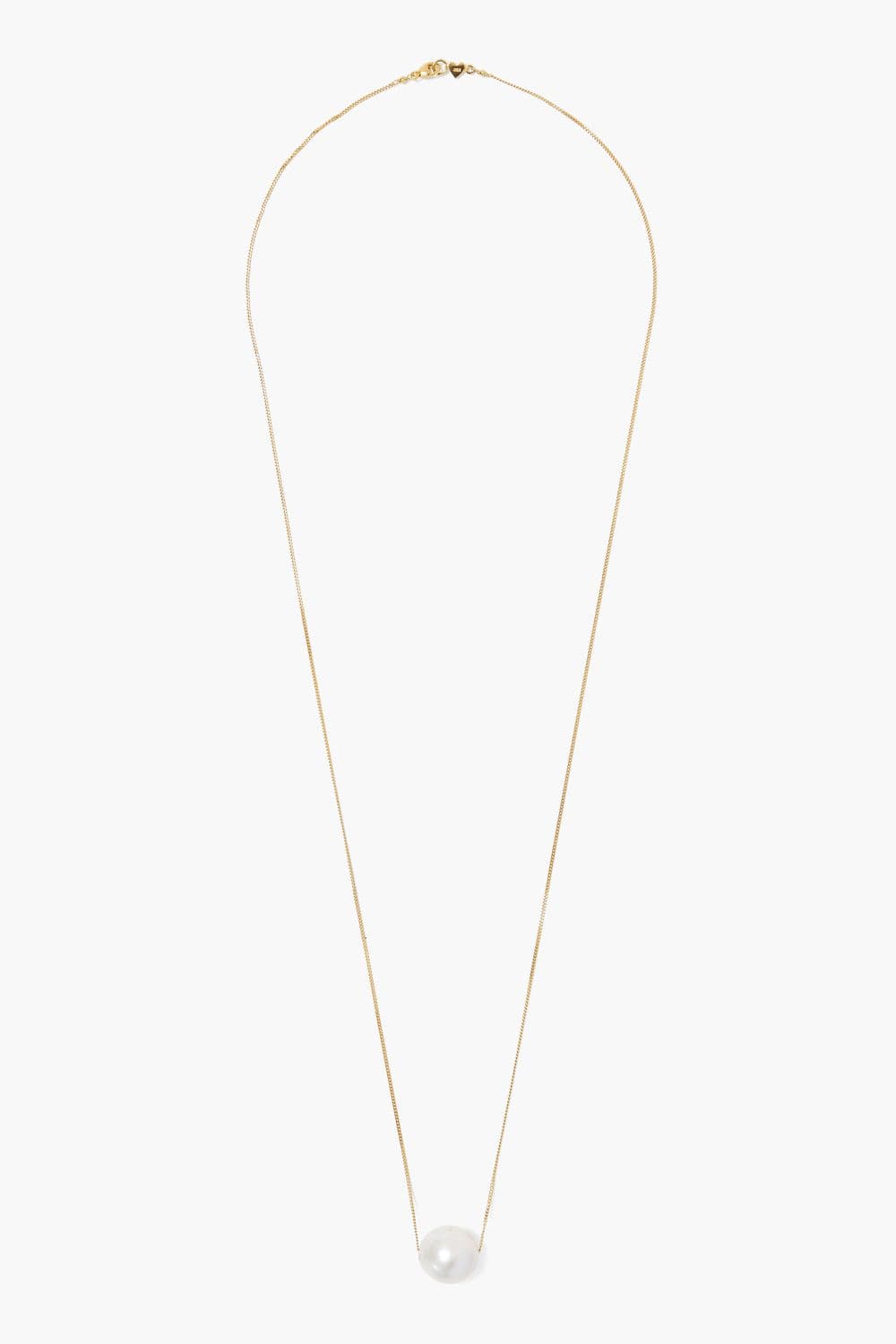 NKL-GPL Long White Floating Pearl Gold Necklace