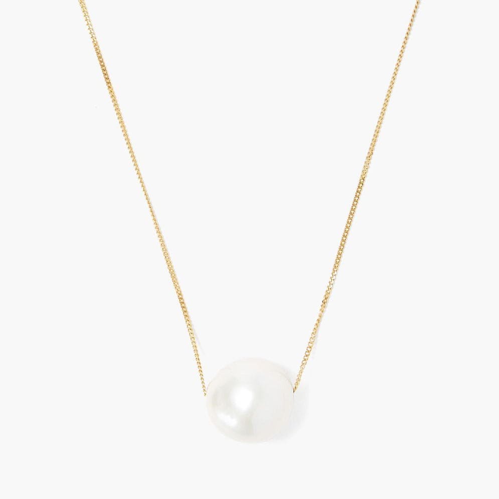 
                      
                        NKL-GPL Long White Floating Pearl Gold Necklace
                      
                    