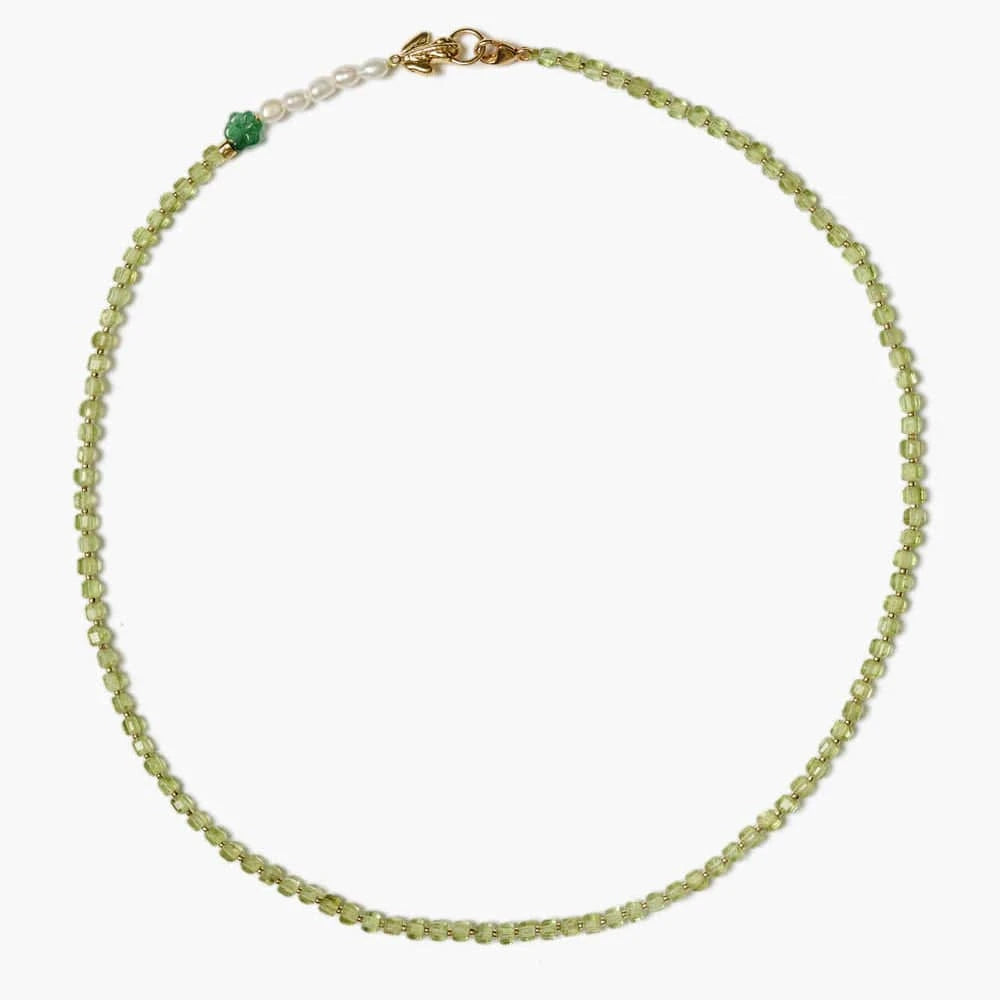 NKL-GPL Lottie Necklace Peridot Mix