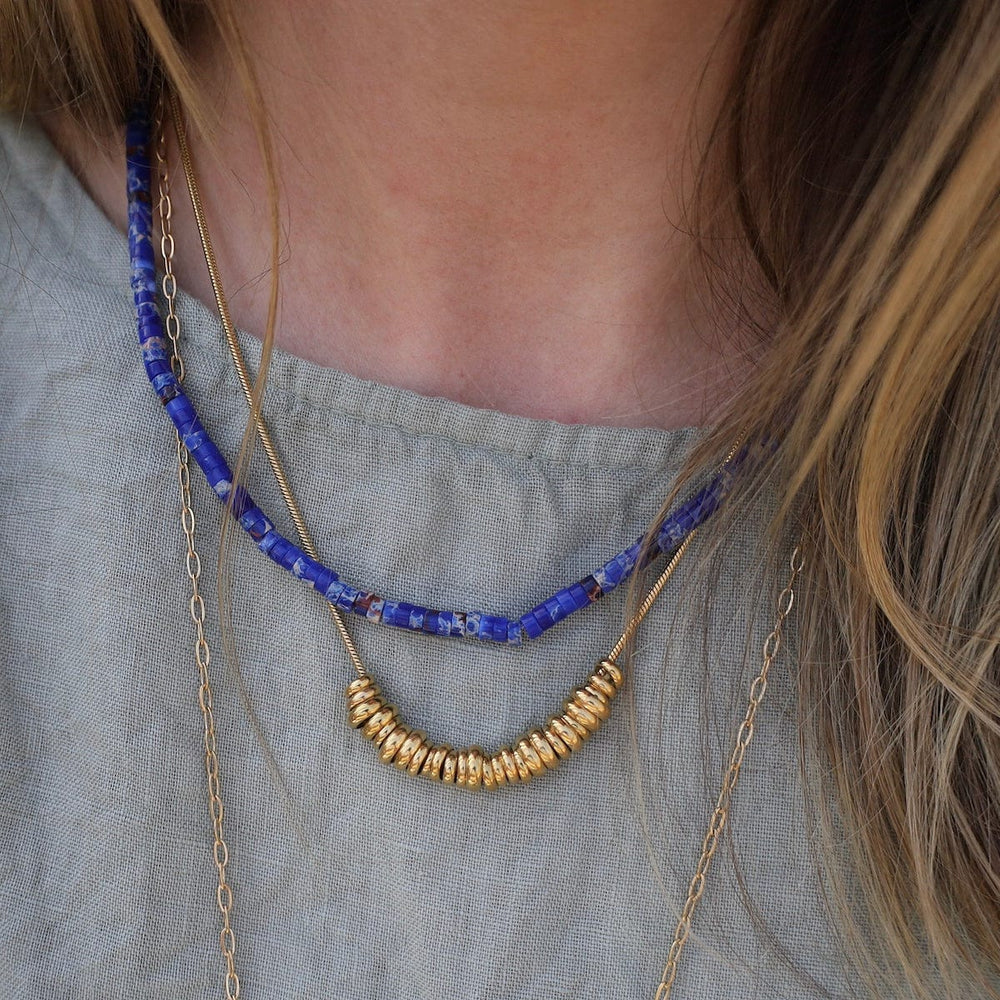 NKL-GPL LYNN // The tassel necklace - 18k gold plated stai