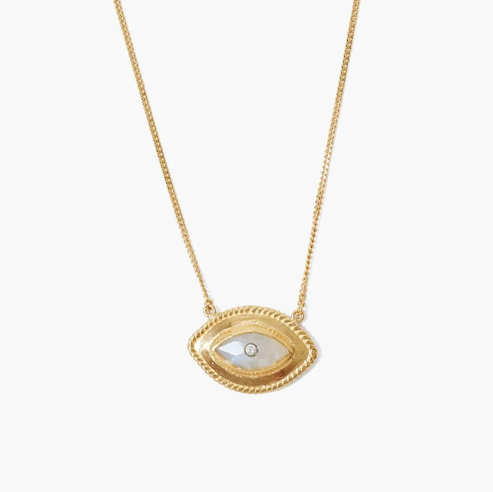 NKL-GPL Mariya Evil Eye Necklace Moonstone