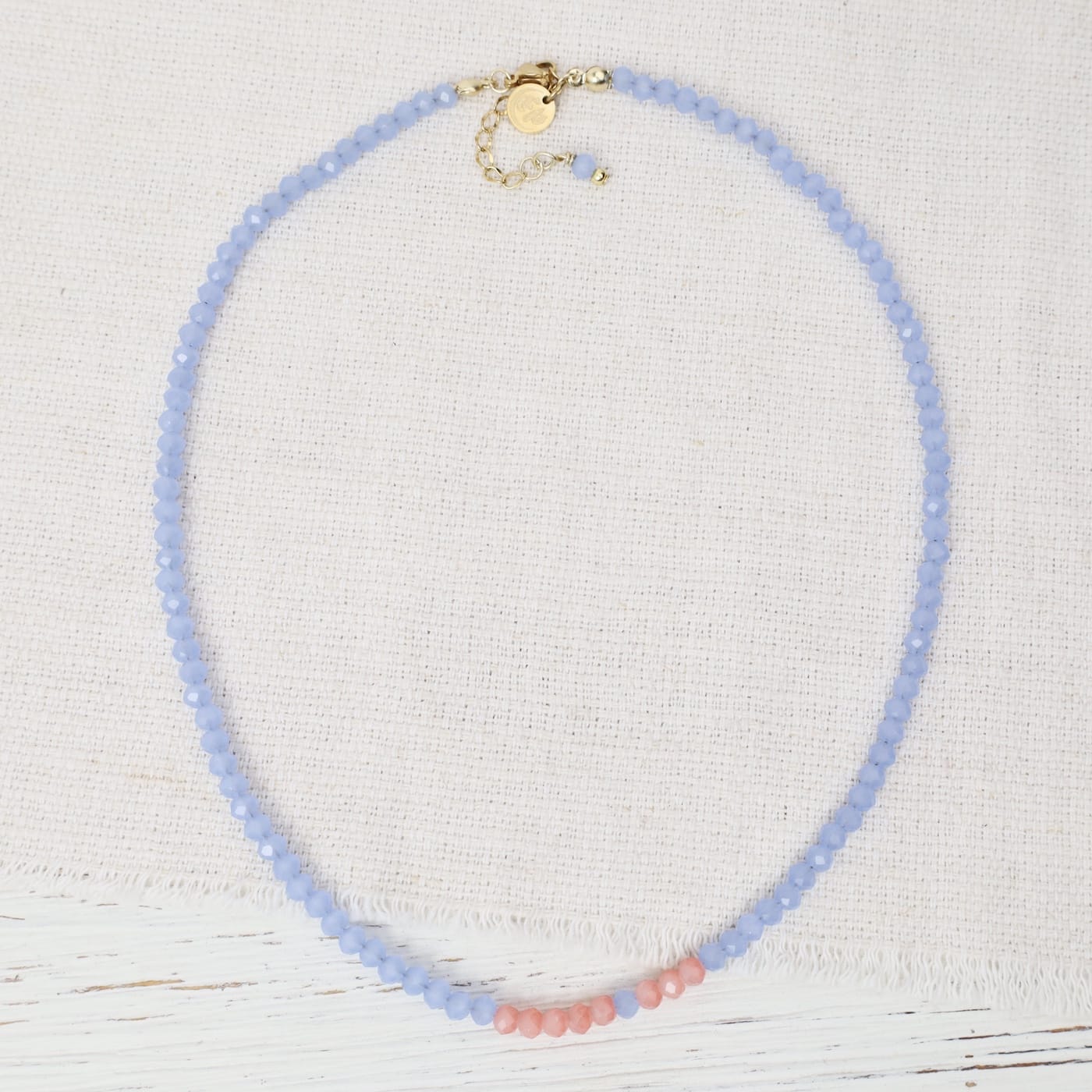 NKL-GPL Mia Sunrise Crystal Beaded Delicate Necklace