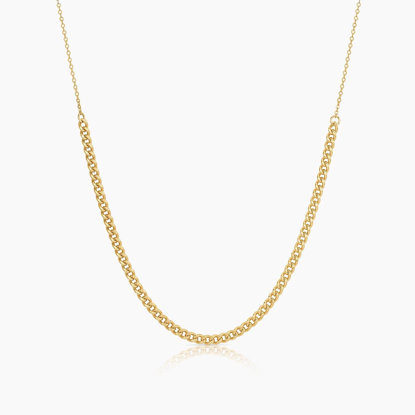 NKL-GPL Mixed Chain Drape Necklace