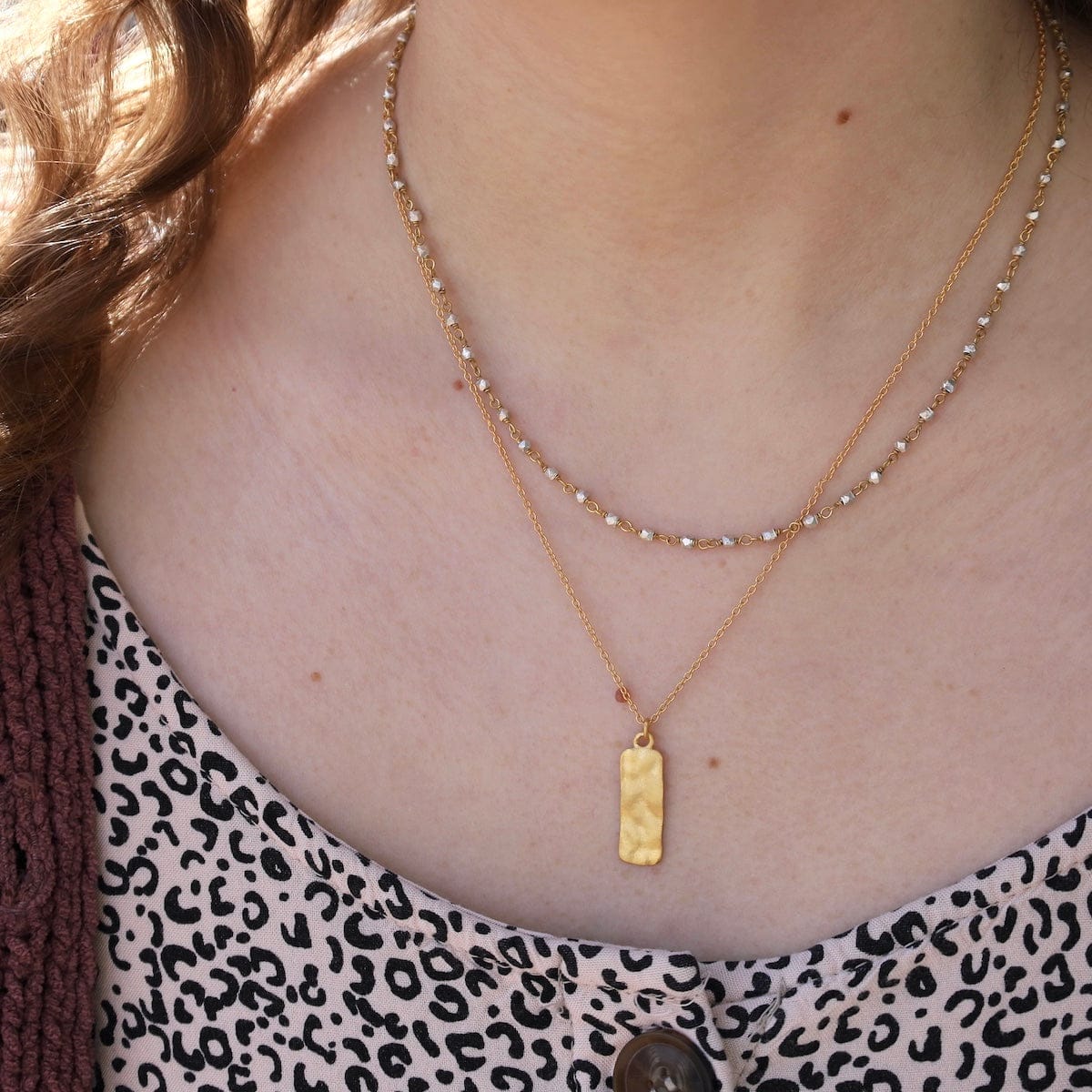 NKL-GPL Mixed Two Tone Handcrafted Beads Necklace