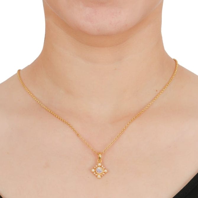 NKL-GPL Moonstone & Pearl Pendant Necklace