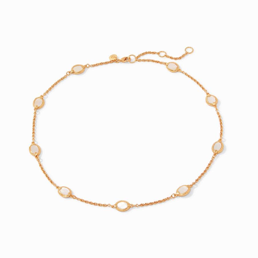 Load image into Gallery viewer, NKL-GPL MOTHER OF PEARL CALYPSO DELICATE DELICATE STATION NECKLACE
