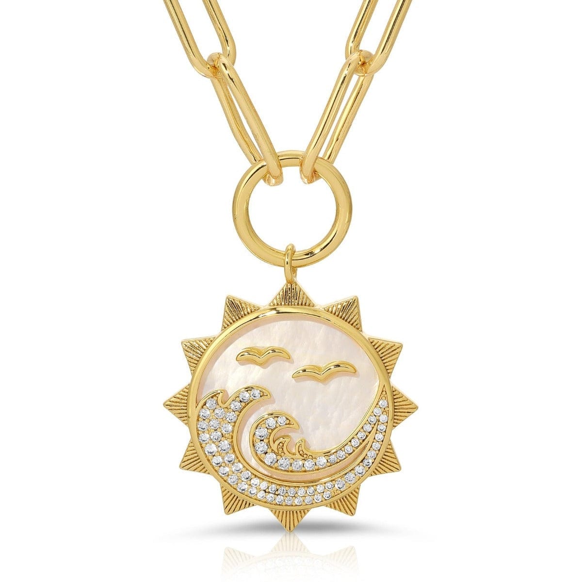 NKL-GPL Mother of Pearl  Malibu Pendant Necklace