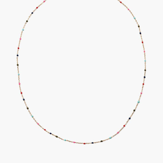 NKL-GPL Multi Enamel Bead Necklace