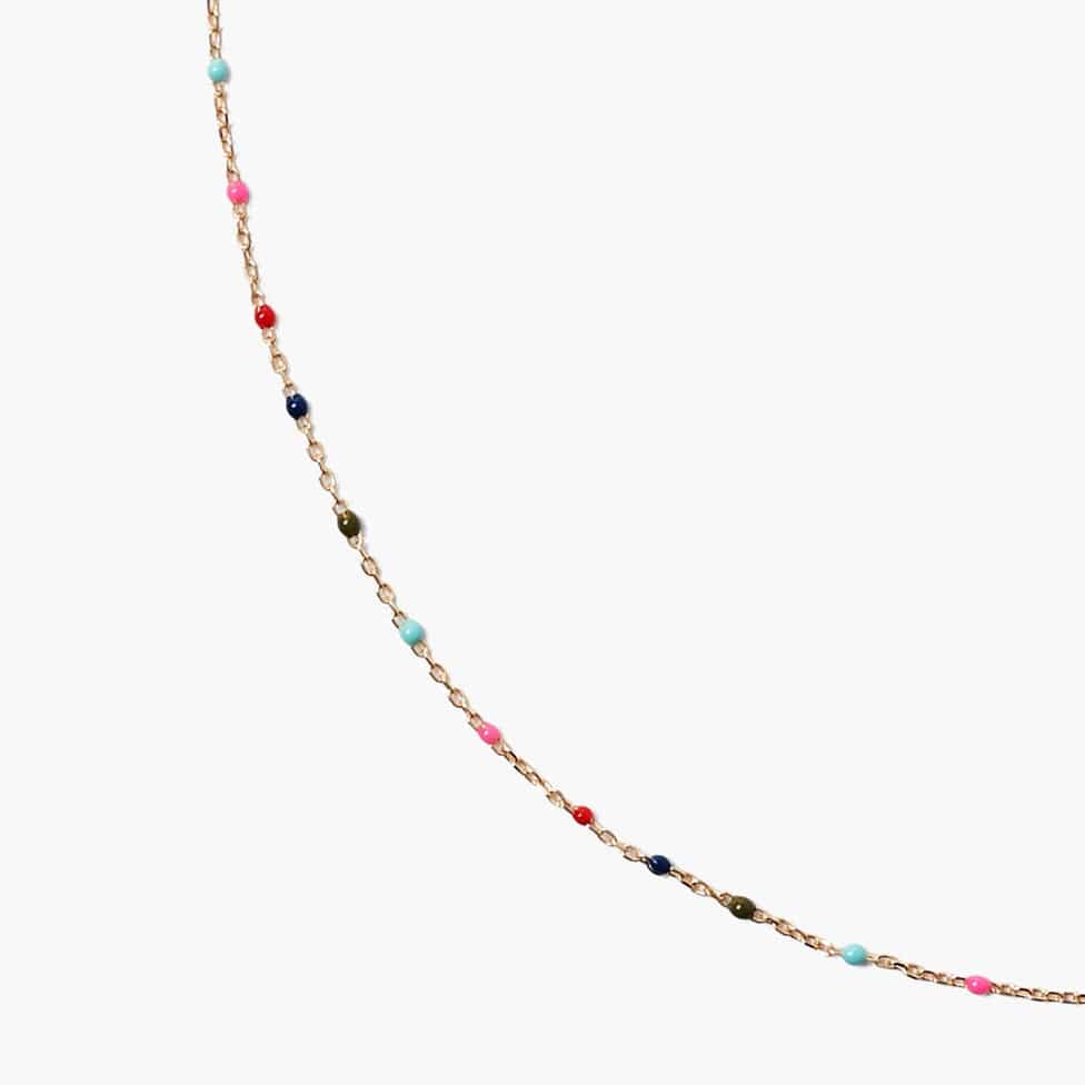 NKL-GPL Multi Enamel Bead Necklace