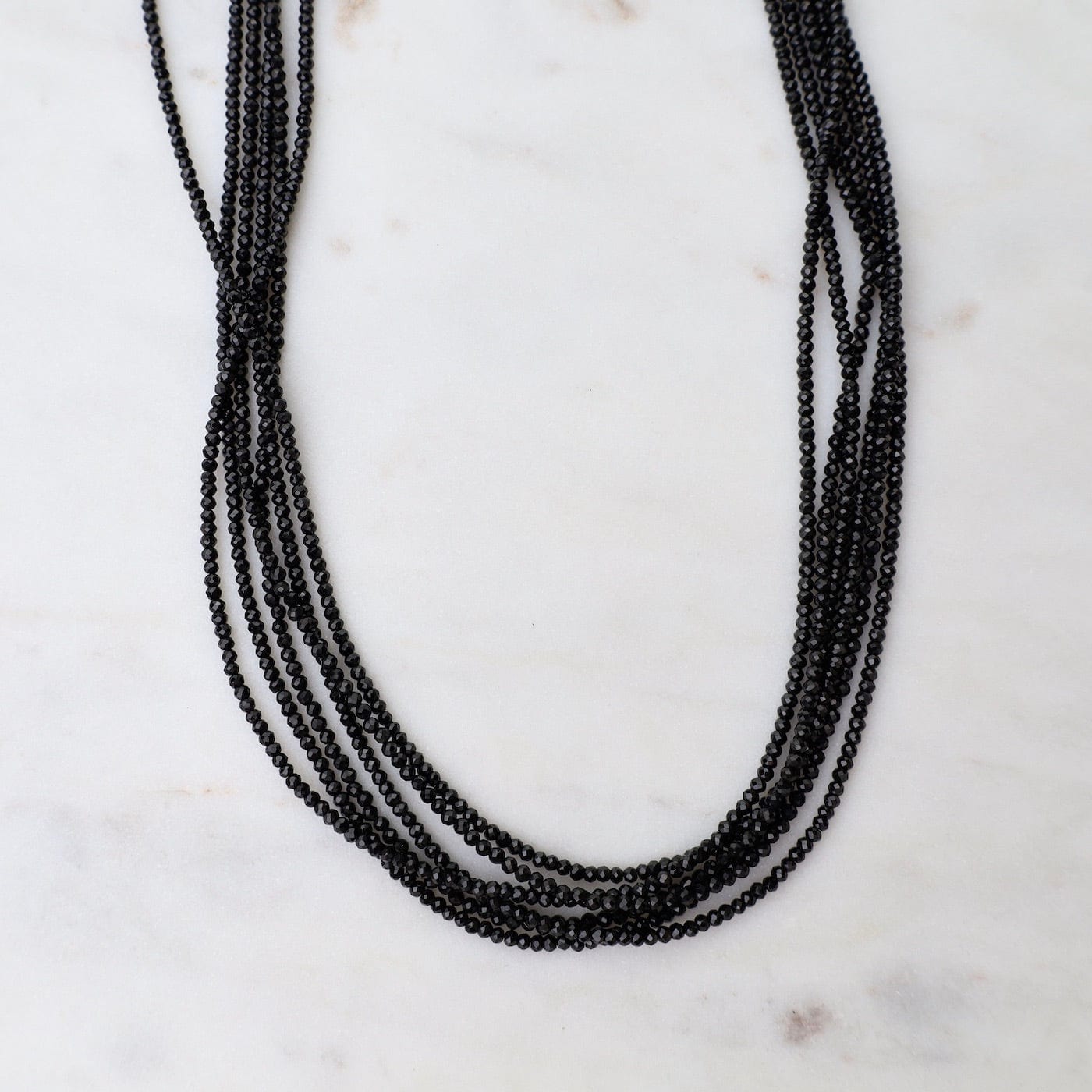 Mini Black Spinel Tile Rivière Necklace – Roseark