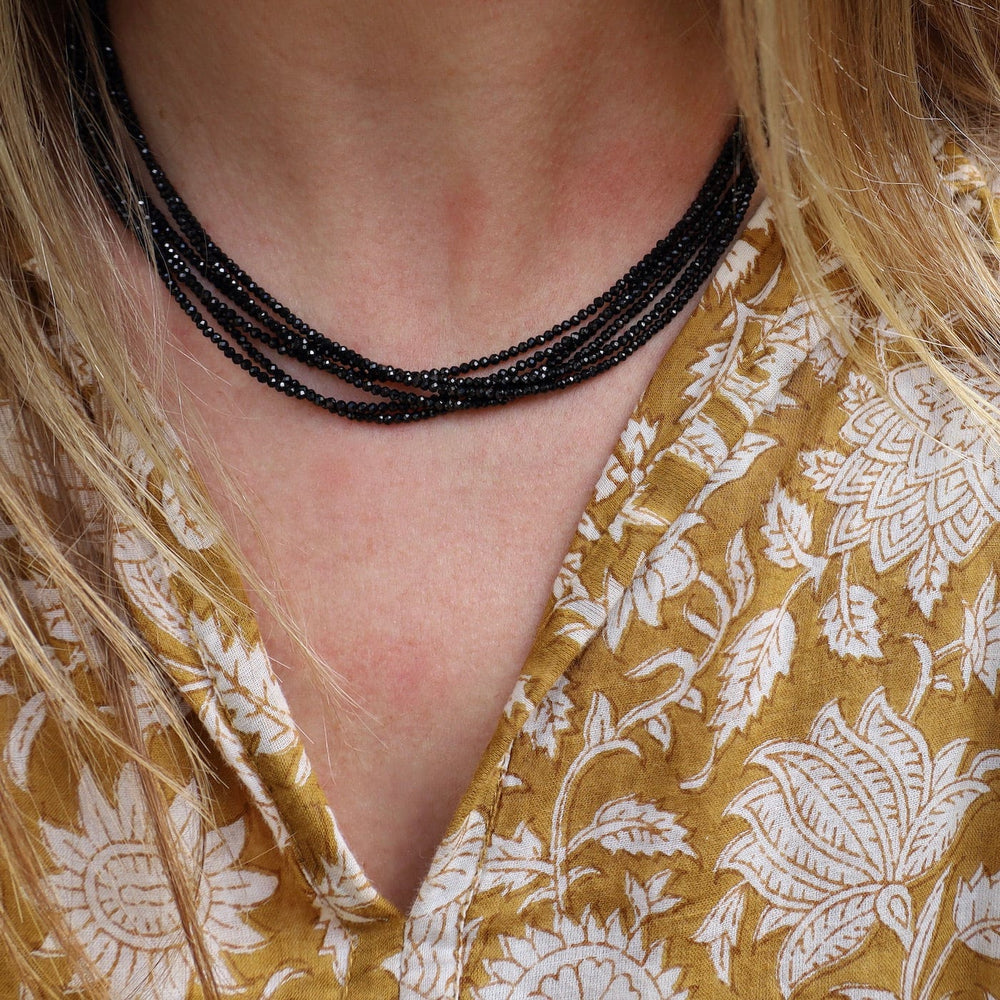 
                      
                        NKL-GPL Multi Strand Black Spinel Necklace
                      
                    