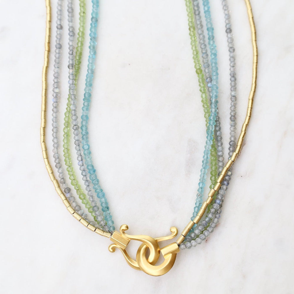 
                  
                    NKL-GPL Multistrand Labradorite, Peridot, & Apatite Necklace
                  
                