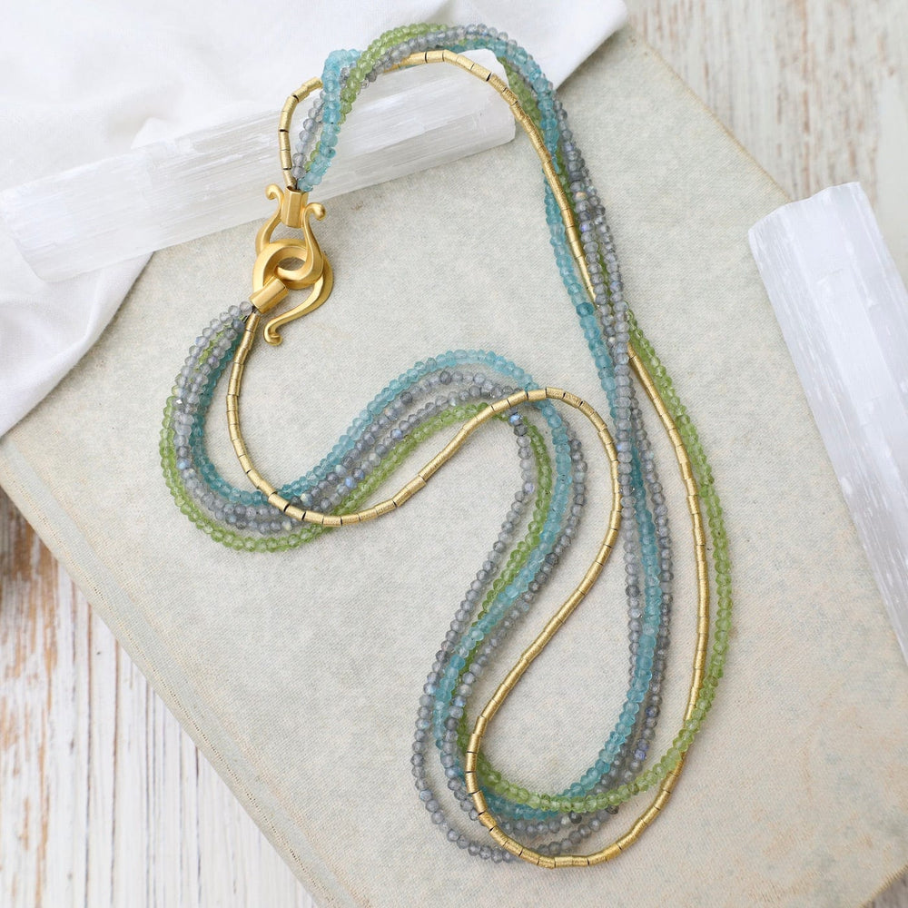 
                  
                    NKL-GPL Multistrand Labradorite, Peridot, & Apatite Necklace
                  
                