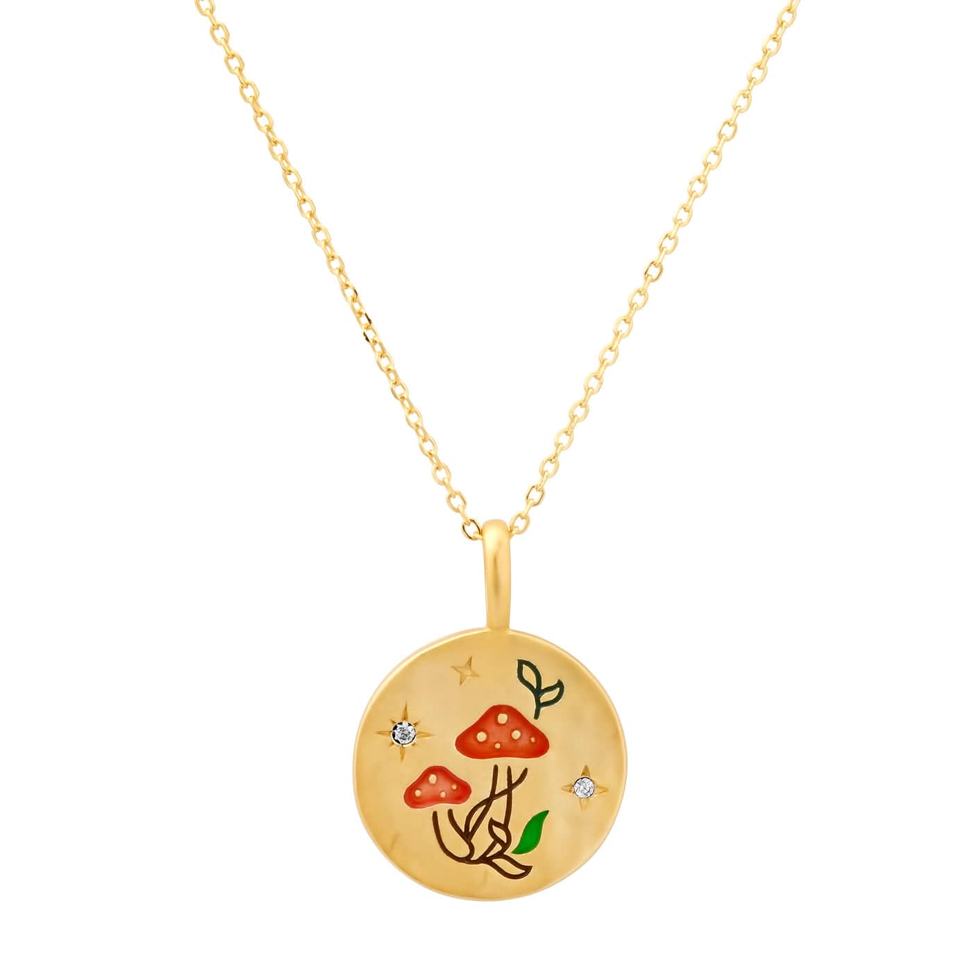 NKL-GPL Mushroom Pendant Necklace