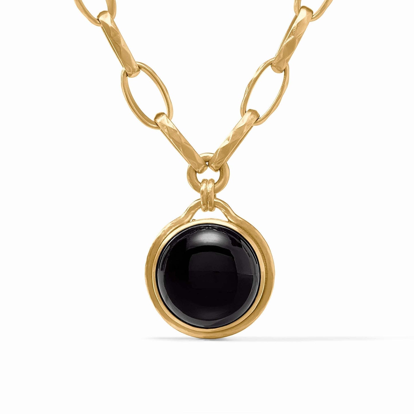 NKL-GPL Obsidian Black Solara Statement Necklace