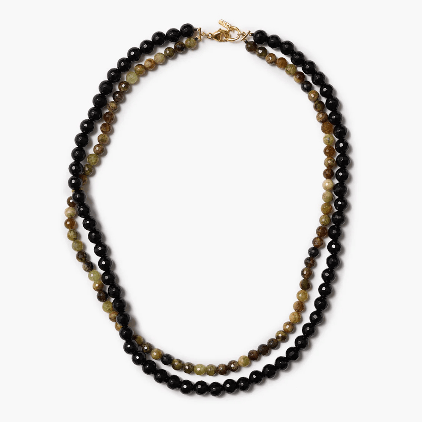 NKL-GPL Onyx & Green Garnet Gaia Duo Necklace