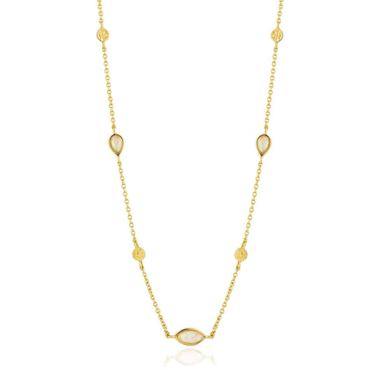 NKL-GPL Opal Color Gold Necklace