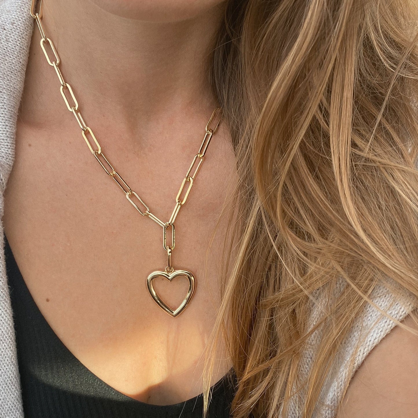 NKL-GPL Open Heart Necklace