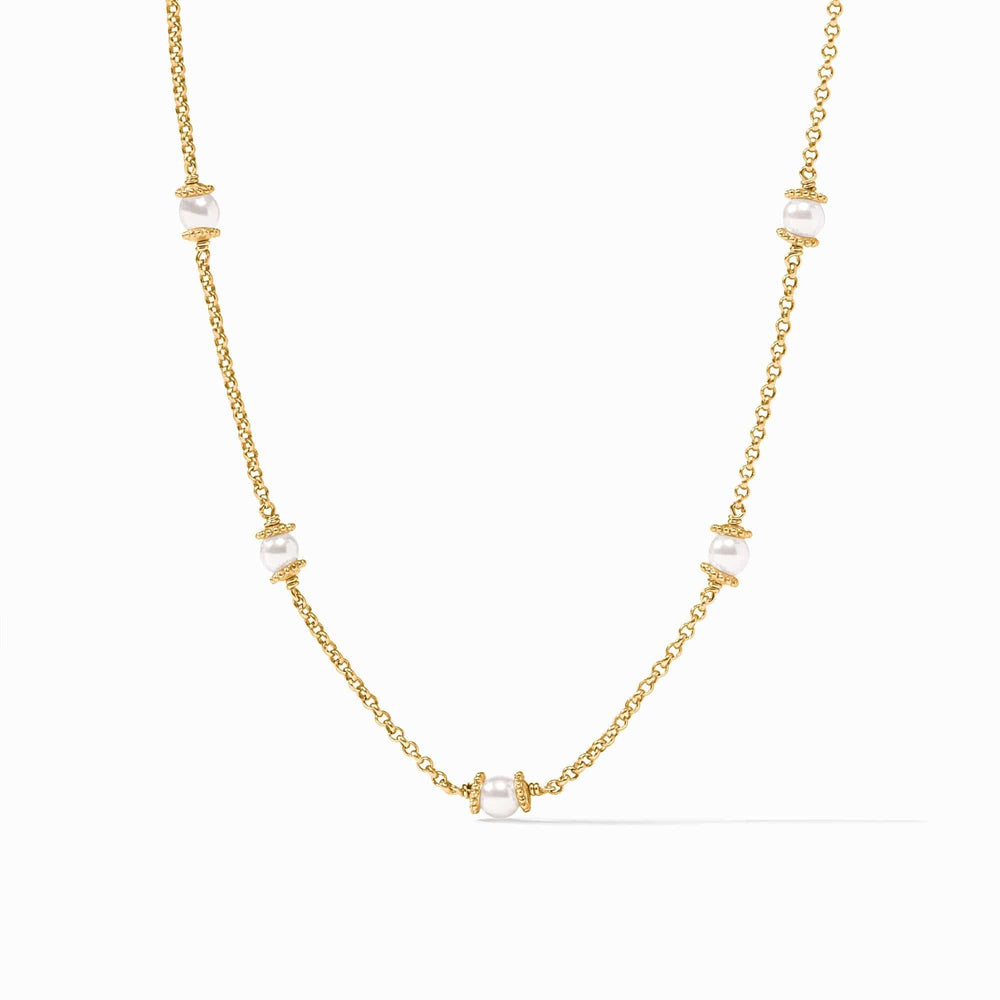 NKL-GPL Pearl Hydra Delicate Station Necklace