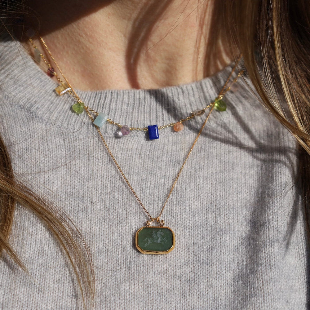 
                  
                    NKL-GPL Pegasus Necklace in Green Jade
                  
                