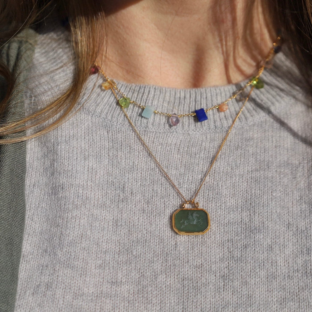 
                  
                    NKL-GPL Pegasus Necklace in Green Jade
                  
                