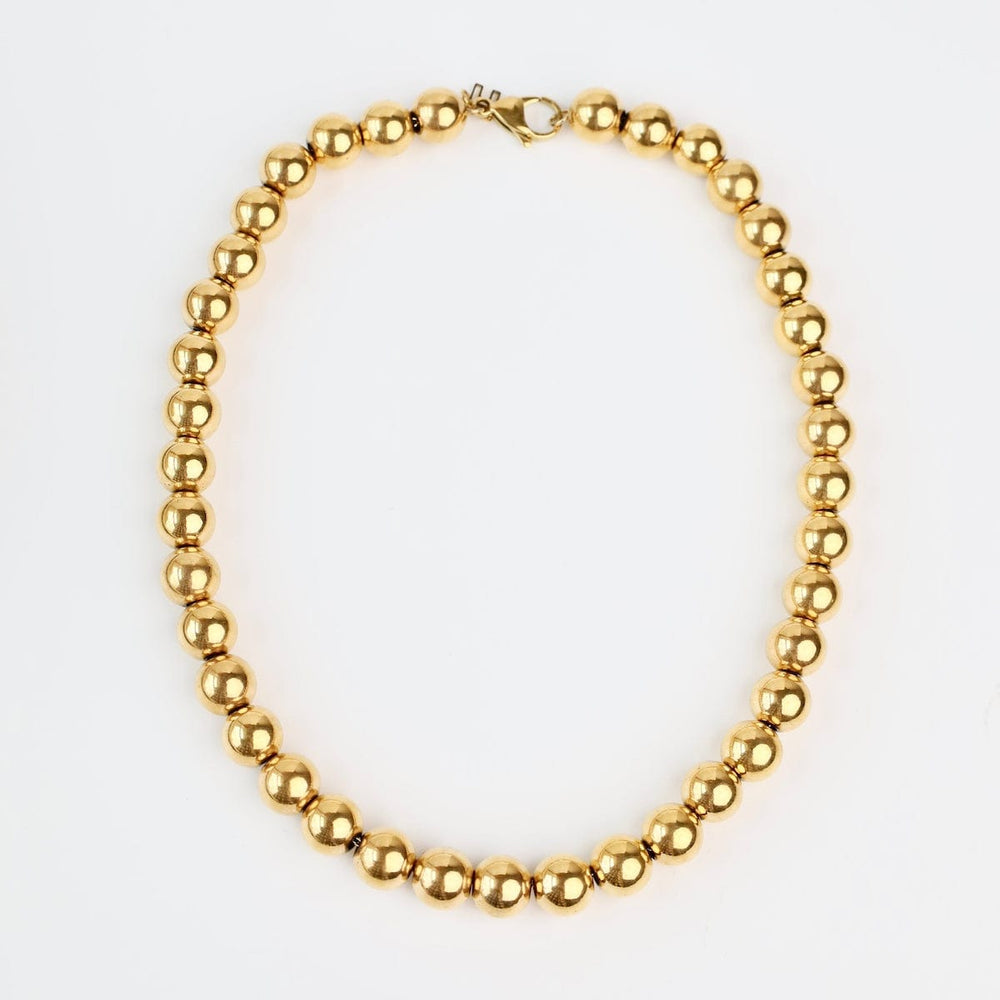 NKL-GPL PIA // The ball necklace - 18k gold plated stainle