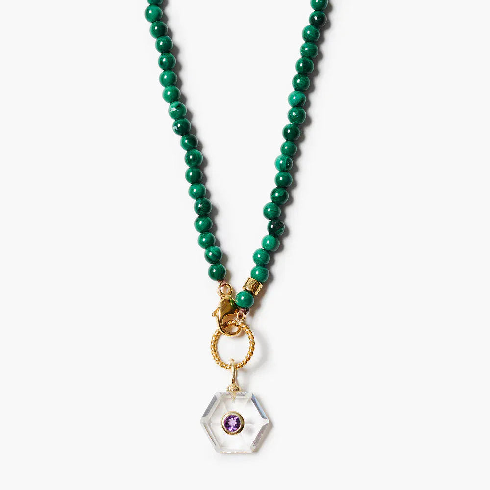 NKL-GPL Prism Necklace Malachite