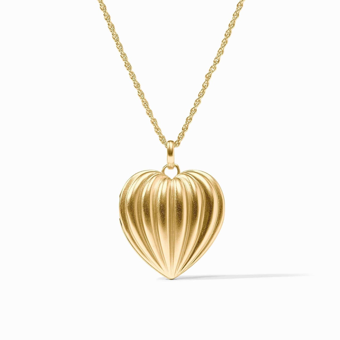 NKL-GPL Puffy Heart Locket Pendant Necklace