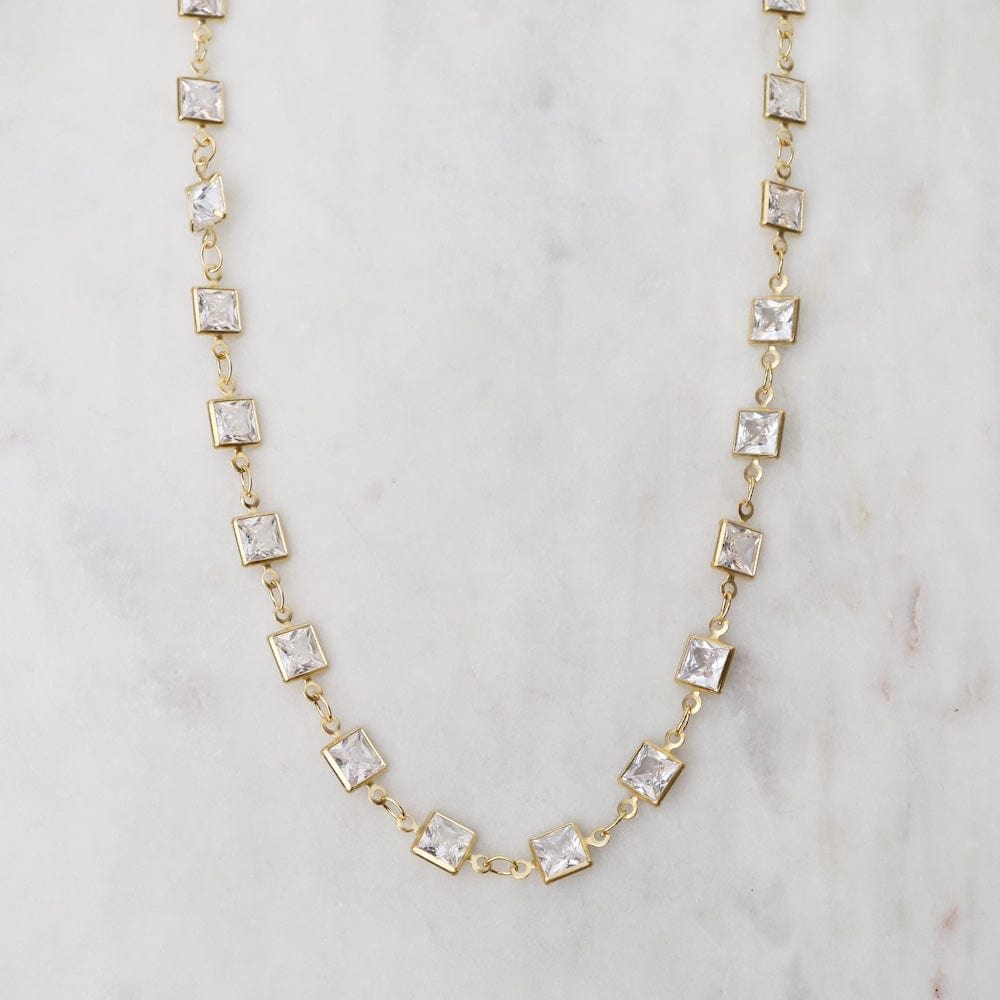 
                      
                        NKL-GPL Rectangle Crystal Chain Necklace
                      
                    