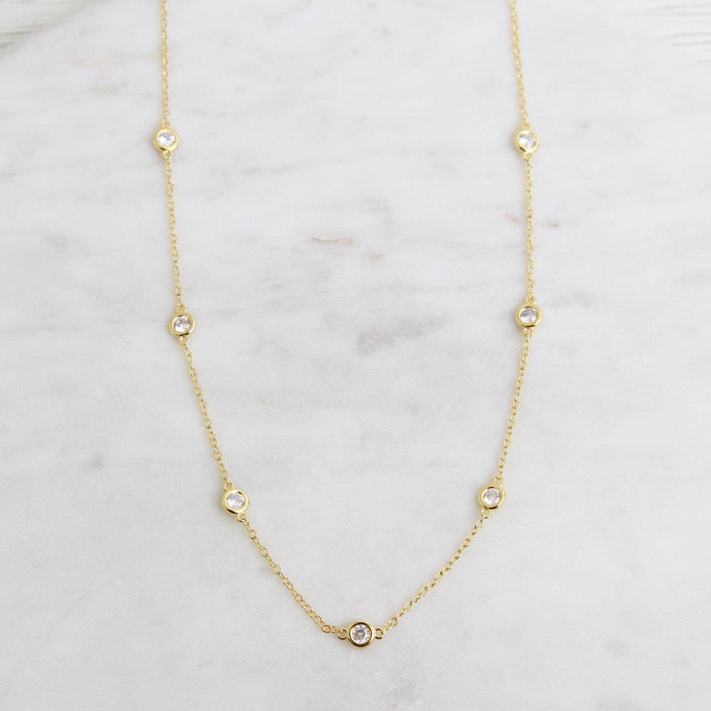 
                      
                        NKL-GPL Rian CZ Necklace - Gold
                      
                    