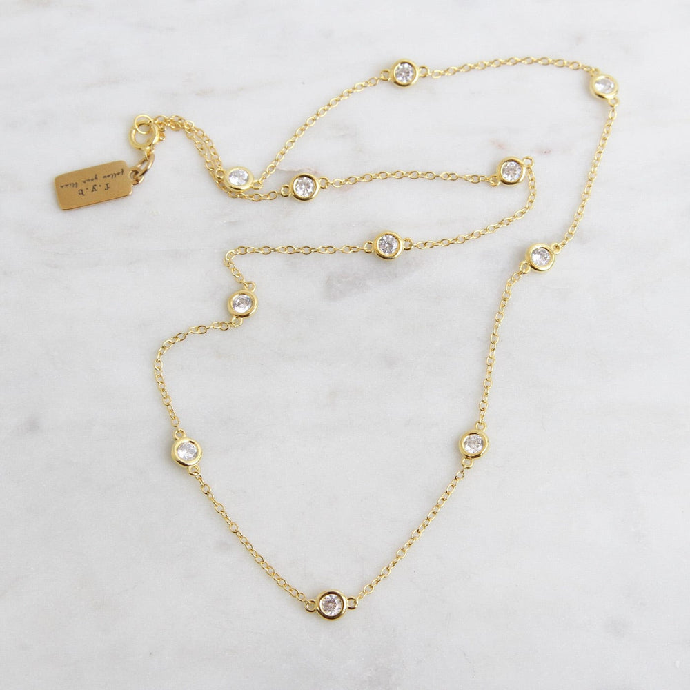 
                  
                    NKL-GPL Rian CZ Necklace - Gold
                  
                